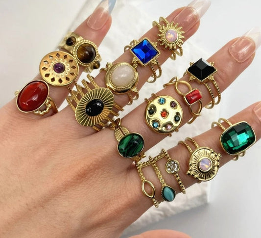 Bohemian Natural Stones Rings