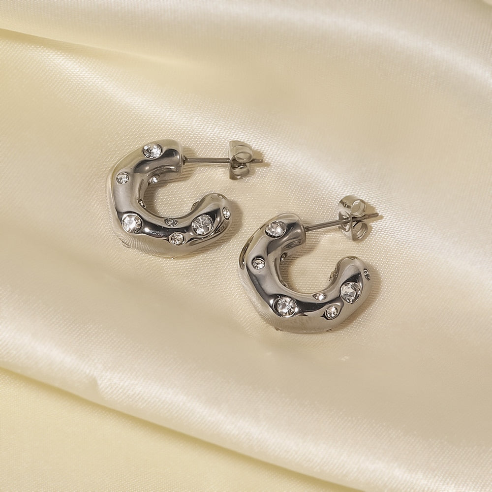 Irregular C-shaped Earrings