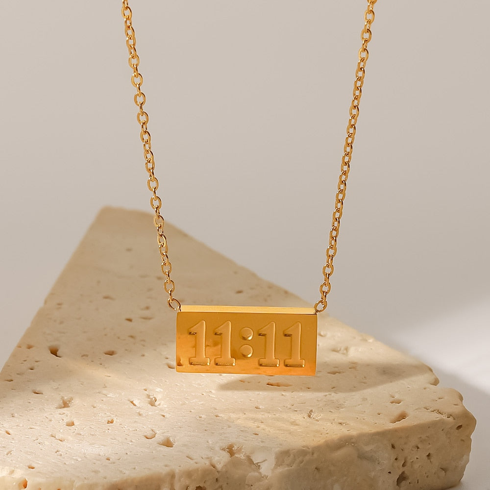 11:11 Rectangle Pendant and Ring