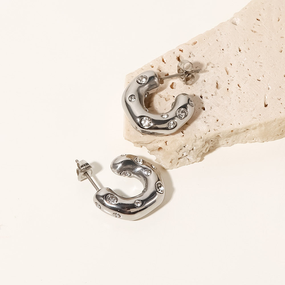 Irregular C-shaped Earrings