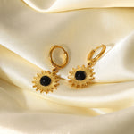 Load image into Gallery viewer, Sun Shape Stone Earrings
