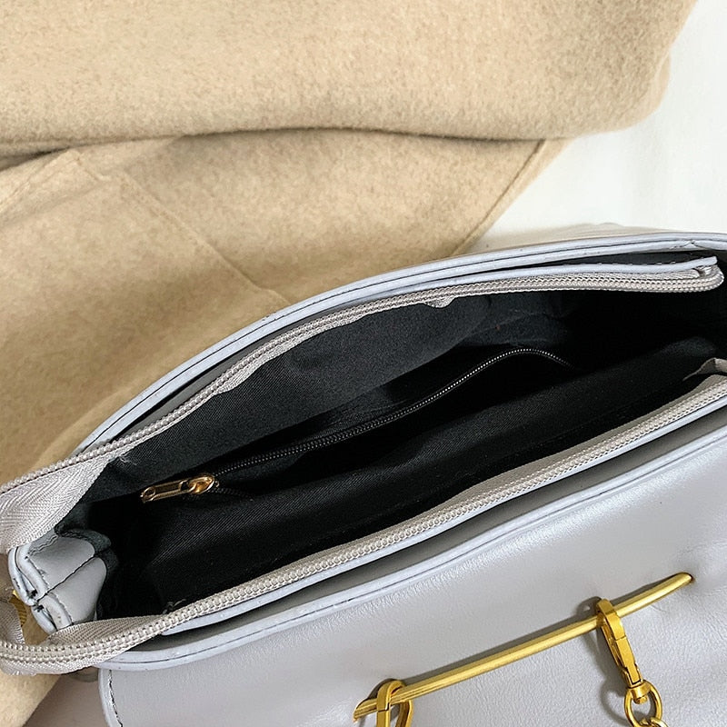 Metal Pin Crossbody Handbag