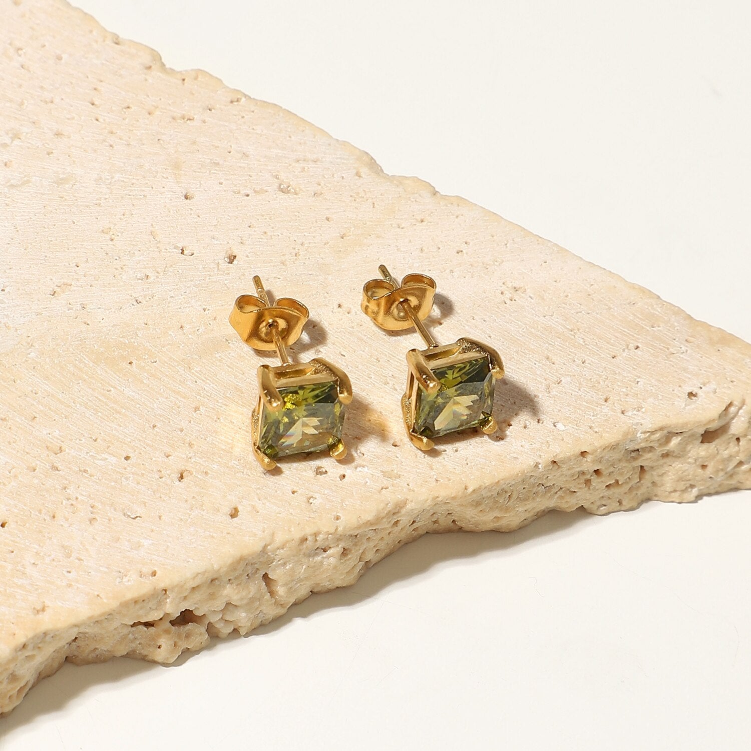 Inlaid Square Earrings