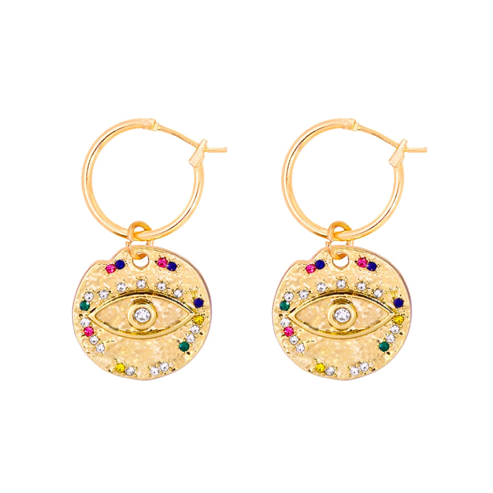 Evil Eye Hoop Earrings