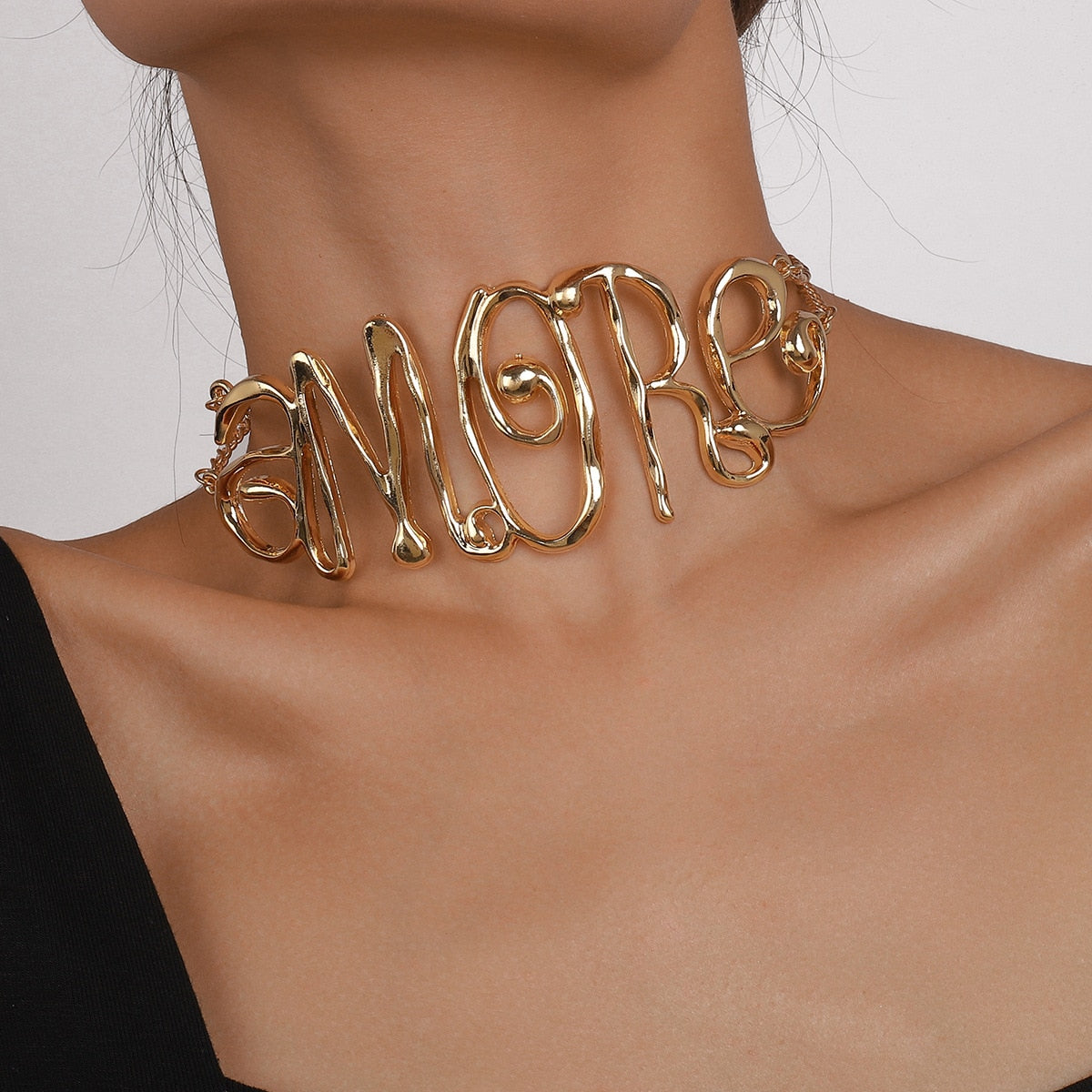 Exaggerated Letter Choker