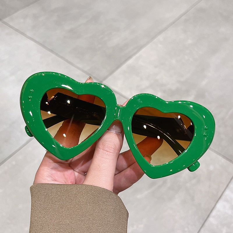New Multicolored Heart Shape Sunglasses