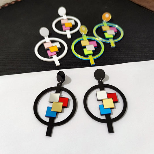 Acrylic Mirror Geometric Earrings