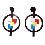 Load image into Gallery viewer, Acrylic Mirror Geometric Earrings
