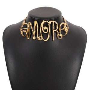 Exaggerated Letter Choker
