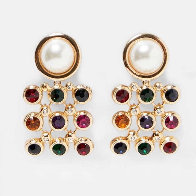 Various Crystal and Drop Earrings