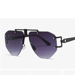 Unisex Frameless Pilot Sunglasses
