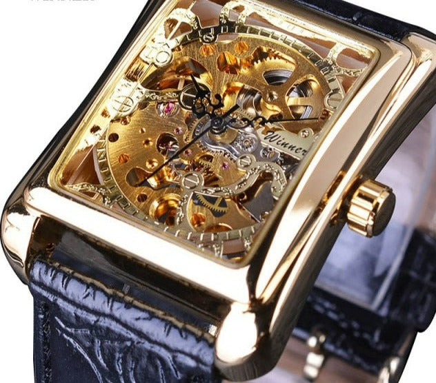 Rectangle Hollow Mens Watches