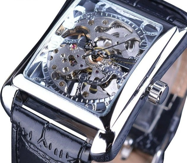 Rectangle Hollow Mens Watches