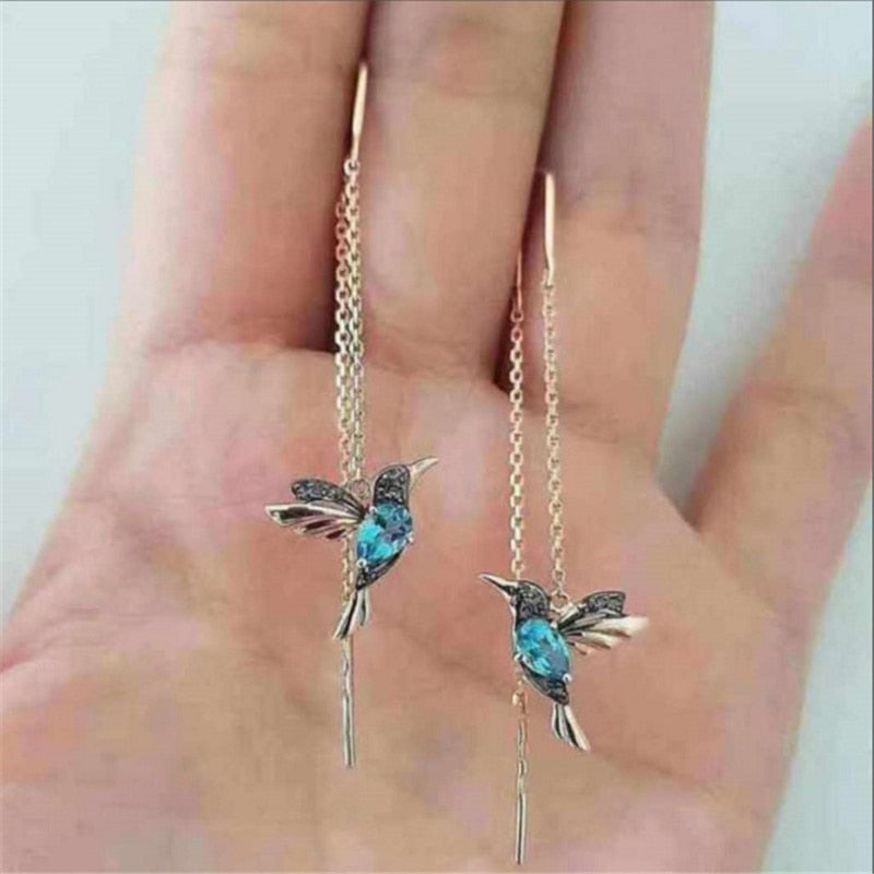 Humming Bird Drop Earrings