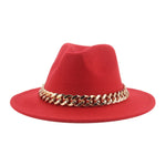Load image into Gallery viewer, Gold Chain Band Fedora
