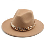 Load image into Gallery viewer, Gold Chain Band Fedora
