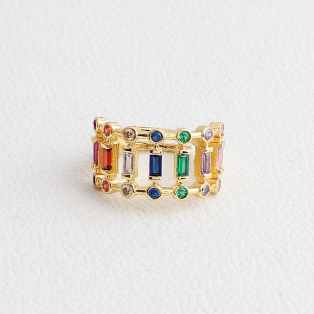Rainbow Stacked Rings