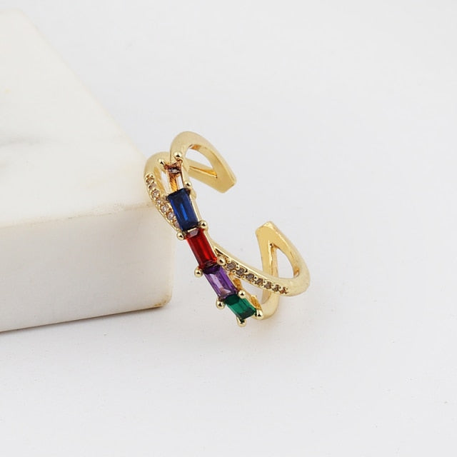 Rainbow Stacked Rings