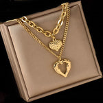 Load image into Gallery viewer, Layered Heart Necklace
