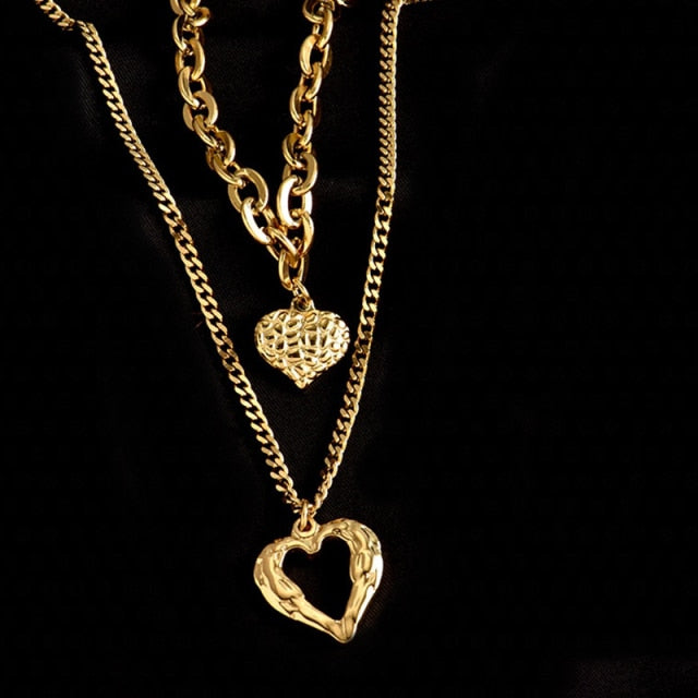 Layered Heart Necklace